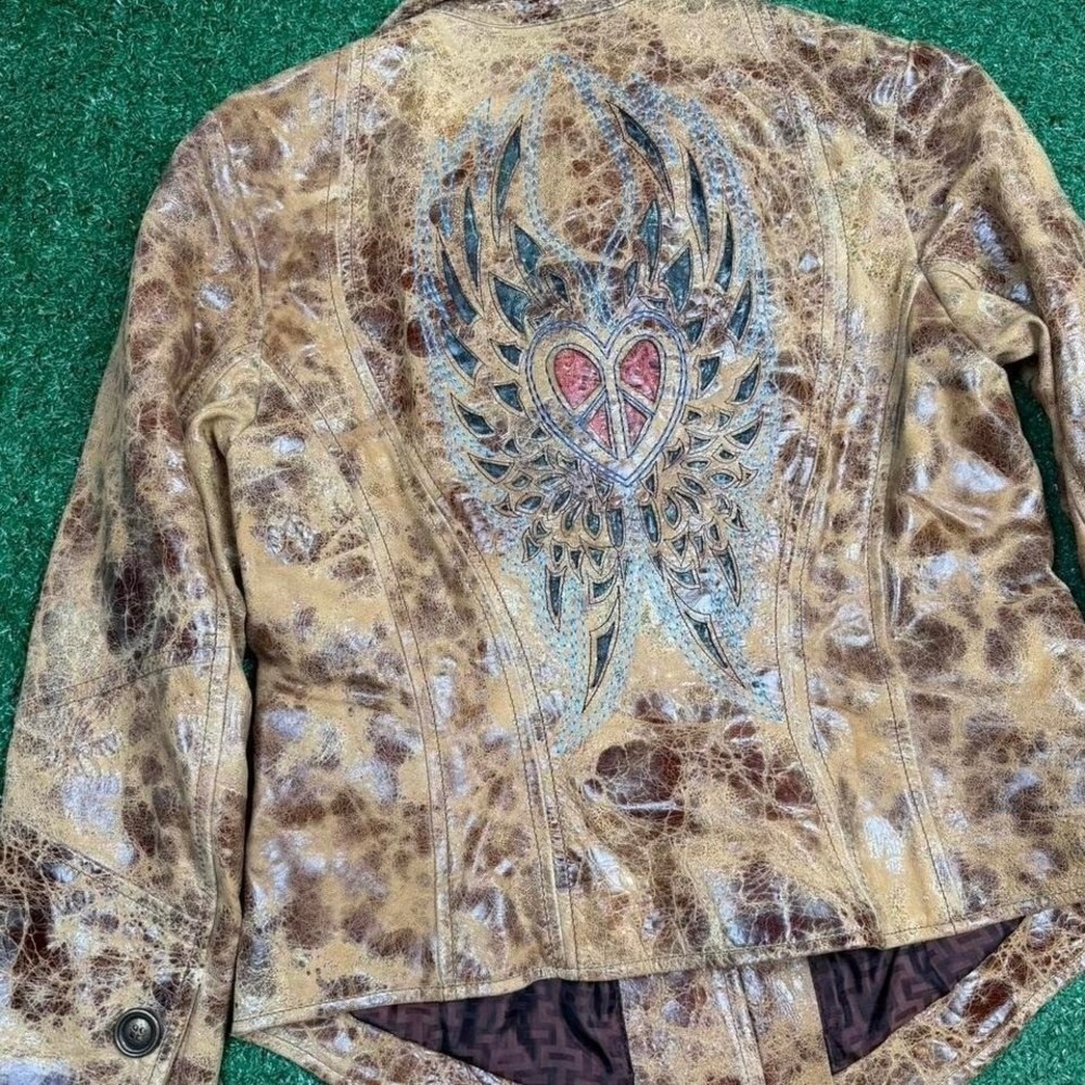 Corral embossed Leather Western Jacket Size Small - Picture 6 of 8